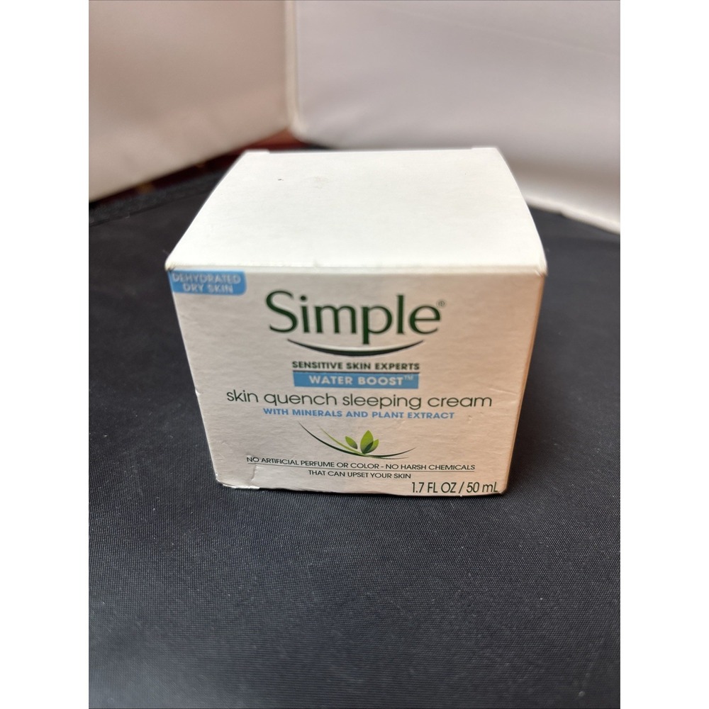 New Simple Water Boost Skin Quench Sleeping Cream Set Of 3 50ml/1.7oz each